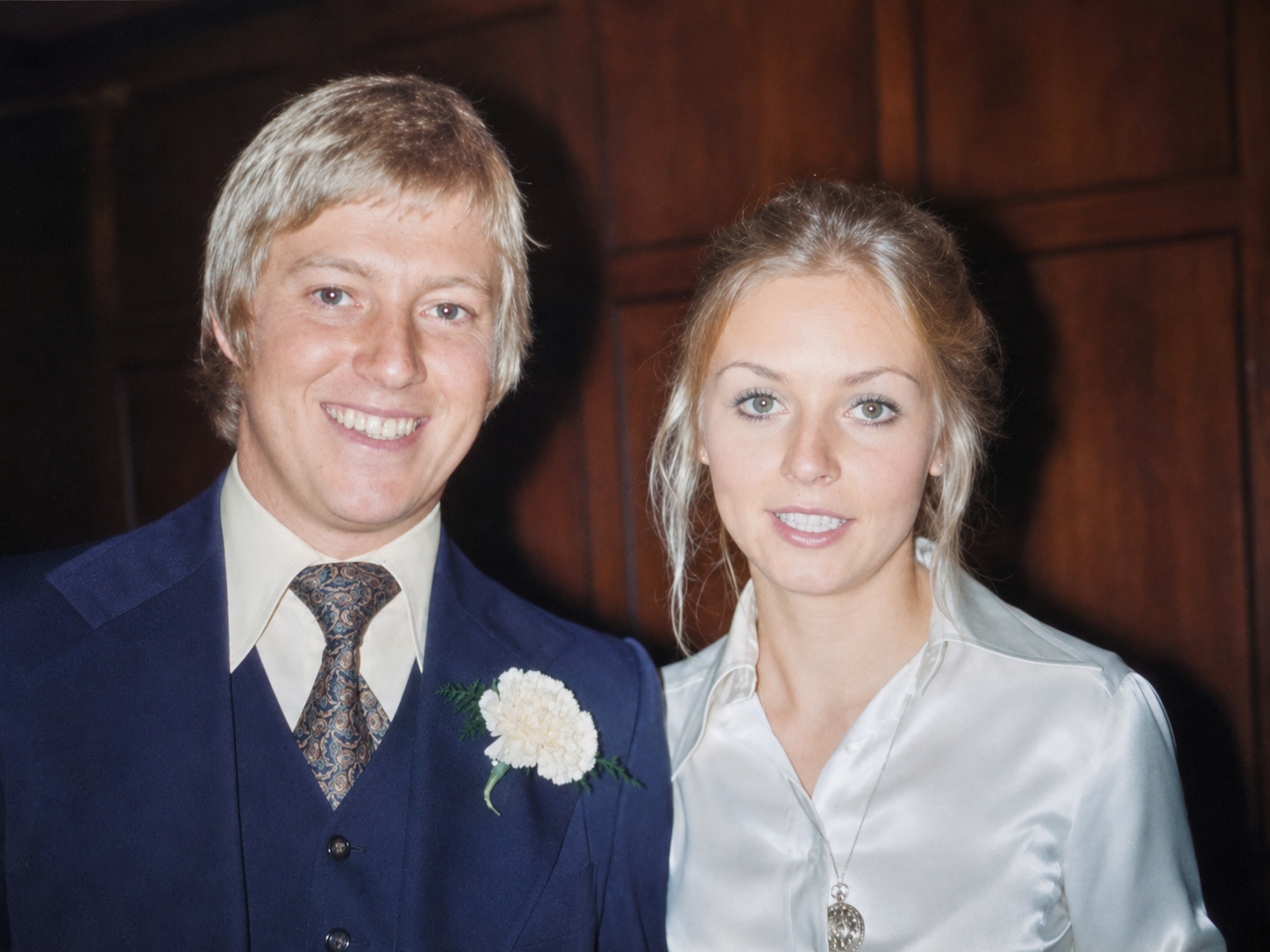 Young Dave with his first love at a formal occasion